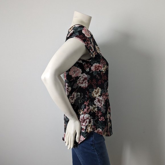 Halogen - Floral Short Sleeve Blouse - Size S - Picture 3 of 6